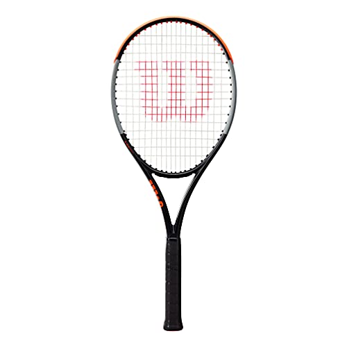 Wilson Tennisschläger Burn 100 ULS V4.0, Ambitionierte Freizeitspieler, Schwarz/Grau/Orange, WR045010U1 von Wilson