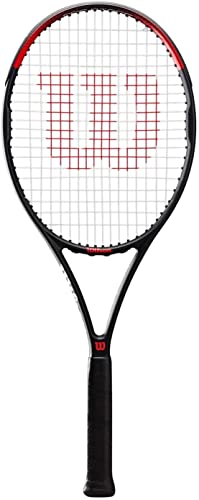 Wilson Tennisschläger Pro Staff Precision 103, Carbonglasfaser, Kopflastige Balance, 285 g, 69,2 cm Länge, Black / Red von Wilson