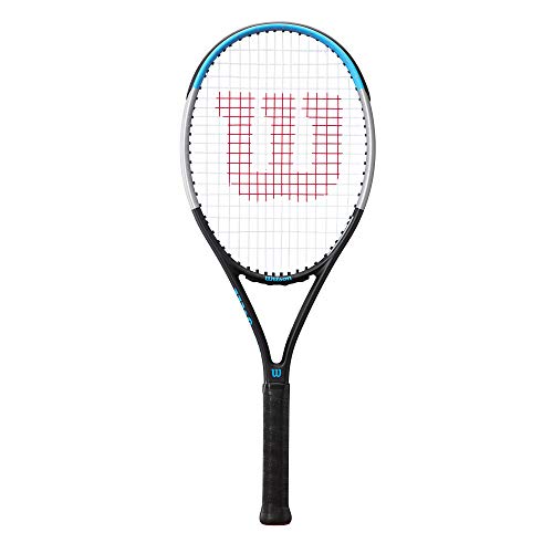 Wilson Tennisschläger Ultra Power 100, Fortgeschrittene Spieler, Carbon/Basaltfasern, Blau/Schwarz/Grau, WR055010U1 von Wilson