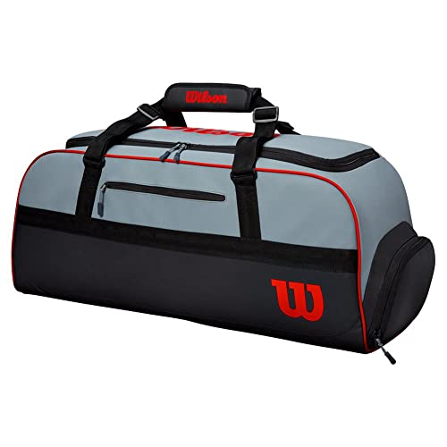 Wilson Tennistasche Clash Duffle, Platz für 3 - 4 Schläger, grau/schwarz/orange, WR8002401001 von Wilson