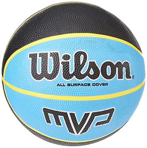 Wilson Unisex-Adult MVP BSKT Basketball, Schwarz/Blau, 3 von Wilson