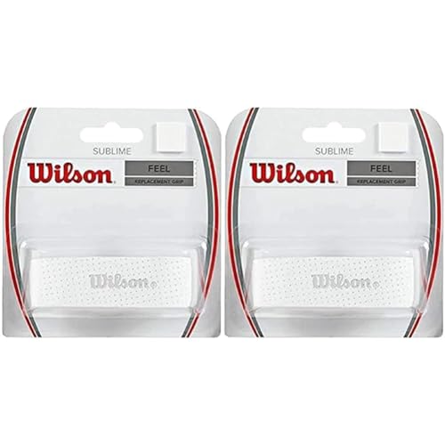 Wilson Unisex Basisgriffband Sublime, weiß, 1 Stück, WRZ4202WH (Packung mit 2) von Wilson