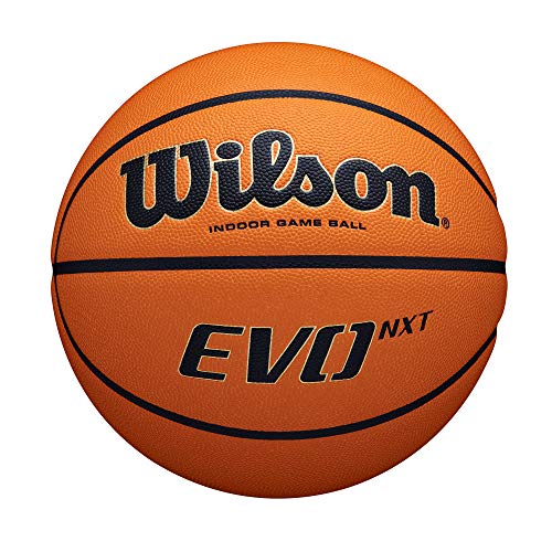 Wilson Unisex-Erwachsene EVO NXT GAME BALL Basketbälle, Für Halle geeignet, Komposit-Material, WTB0901XB, Orange/Brown, Official- 28.5" von Wilson