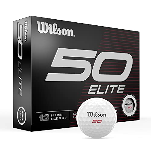 WILSON Unisex-Erwachsene Fifty Elite Golfbälle, Weiss/opulenter Garten von Wilson