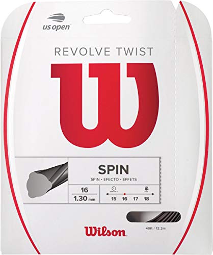 Wilson Unisex – Erwachsene Revolve Twist Saitenset 12,2m-Grau Tennis-Saite, One Size von Wilson