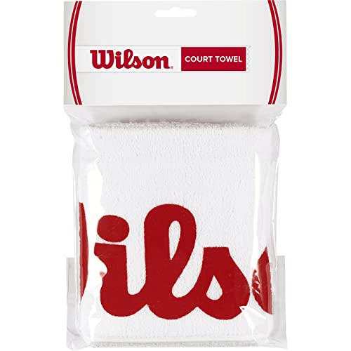 Wilson Unisex Klud Court Towel, White/Red, NS EU von Wilson