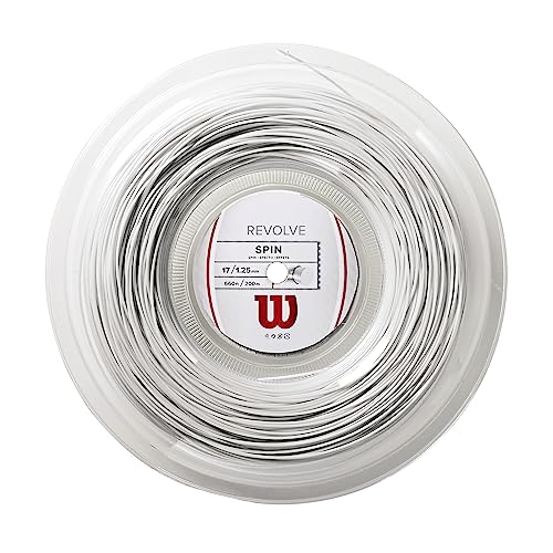 Wilson Unisex Tennissaite Revolve, weiß, 200 Meter Rolle, 1,25 mm, WRZ906600 von Wilson