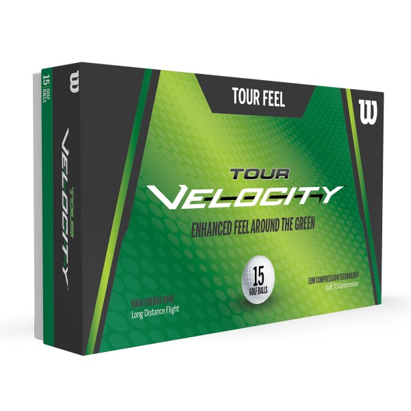 Wilson Velocity Feel Golfbälle - 15er Pack weiß von Wilson