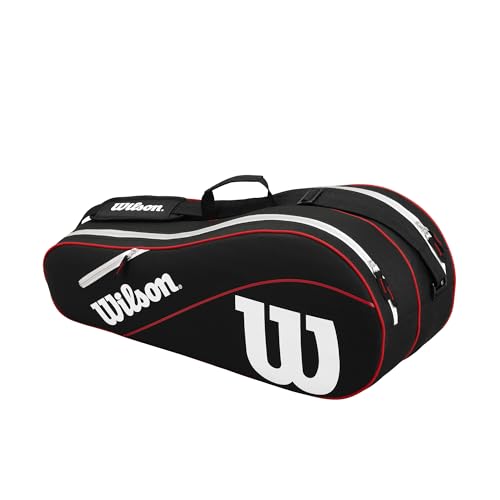 Wilson Advantage iii six Racket Bag Schlägertasche Schwarz - Weiß von Wilson