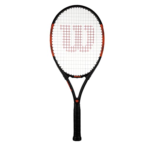 wilson Burn Elite 105 Erwachsene Tennisschläger (erhältlich in Griffgrößen 1 bis 4) (Grip 3 (4 3/8 Zoll)), Schwarz, Orange, Einheitsgröße von Wilson