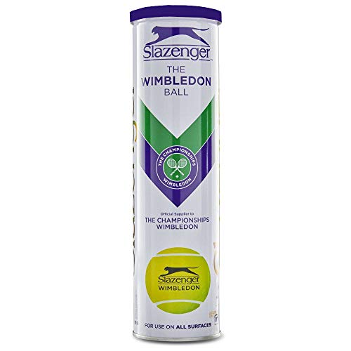 Wimbledon Slazenger Championships Tennisbälle, 4 Bälle, Weiß und goldfarben von Wimbledon