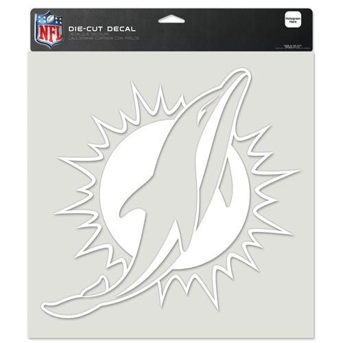 NFL Miami Dolphins gestanzter Aufkleber, 20,3 x 20,3 cm, Teamfarbe von Wincraft