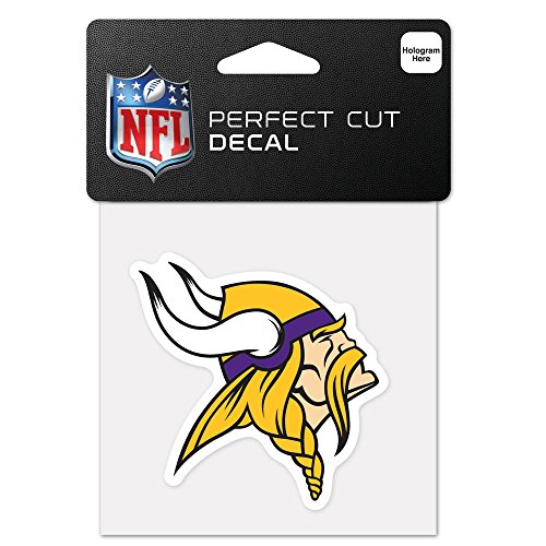 WinCraft NFL Minnesota Vikings 63054013 Perfect Cut Color Aufkleber, 10,2 x 10,2 cm, Schwarz von WinCraft