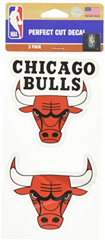 WinCraft NBA Chicago Bulls Perfect Cut Aufkleber (Set von 2), 10,2 x 10,2 cm, Schwarz von Wincraft