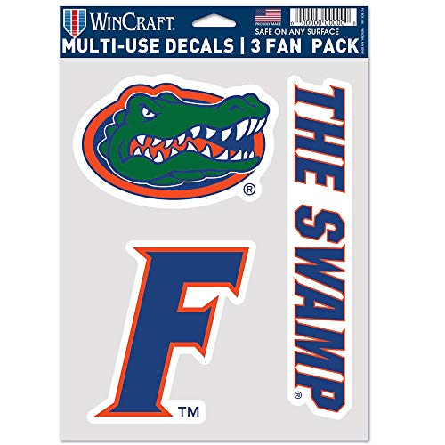 WinCraft NCAA Florida Gators Aufkleber, Mehrzweck-Ventilator, 3er-Pack, Teamfarben, Einheitsgröße von Wincraft