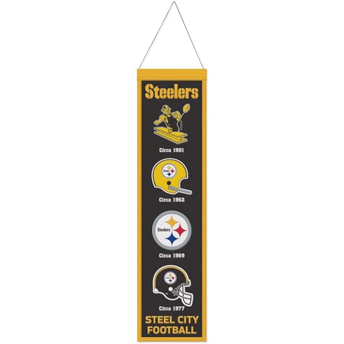 WinCraft Pittsburgh Steelers Evolution NFL Wool Banner 80x20cm von Wincraft