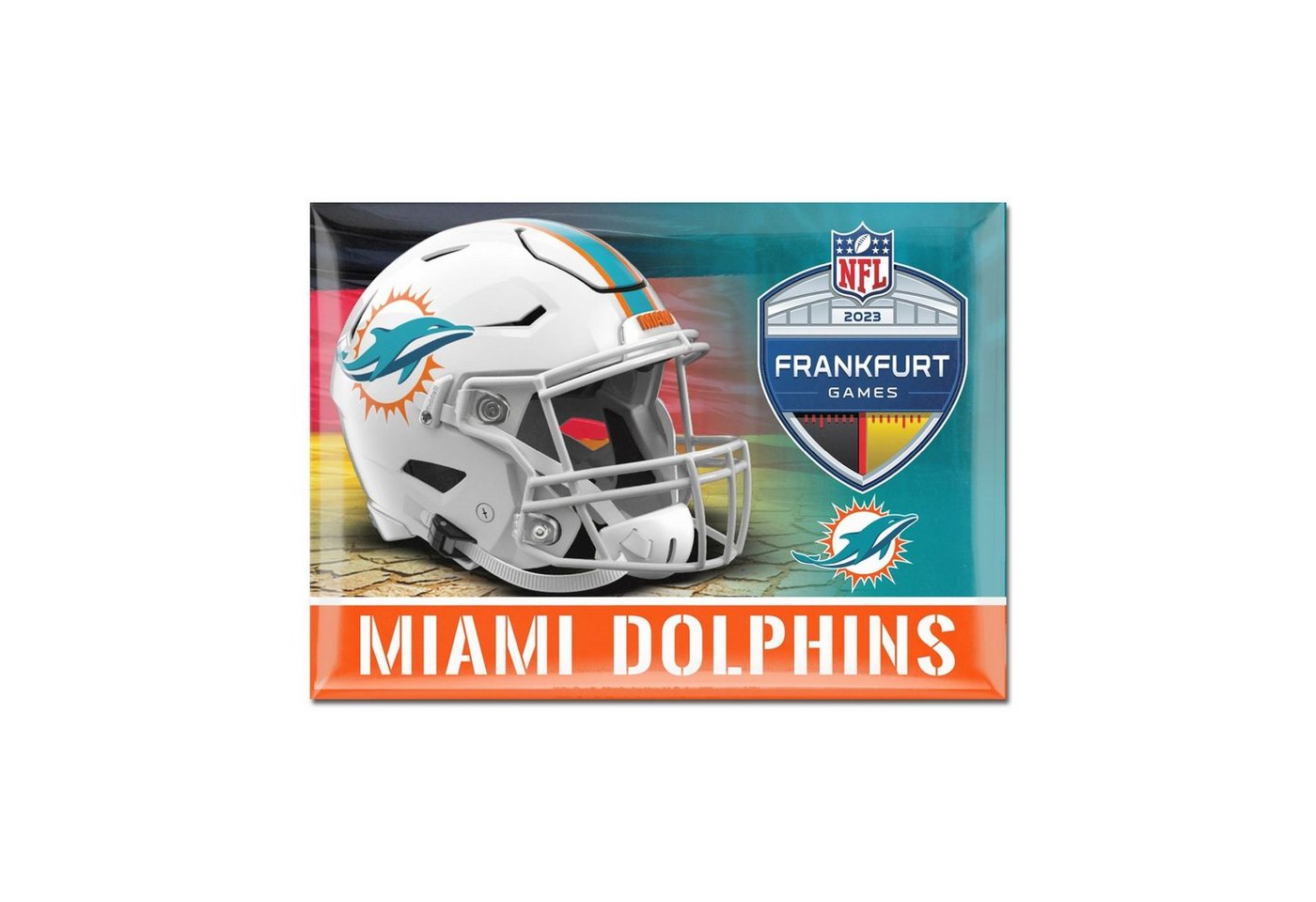 WinCraft Wanddekoobjekt NFL Frankfurt Game KühlschrankMagnet Miami Dolphin von WinCraft