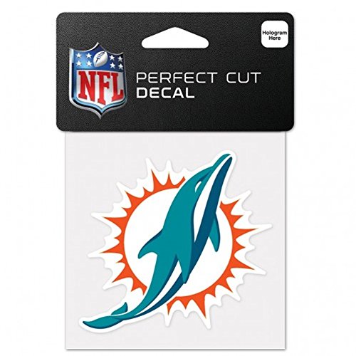 Wincraft 630537 Autoaufkleber, Motiv: Miami Dolphins, offizieller NFL, 10,2 x 10,2 cm von Wincraft