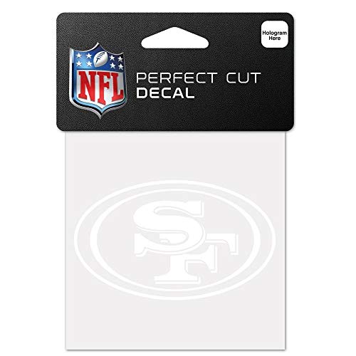 Wincraft NFL San Francisco 49ers 10,2 x 10,2 cm, perfekter Schnitt, Weiß, Einheitsgröße, Teamfarbe von Wincraft