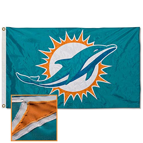 Miami Dolphins bestickte Nylon-Flagge von Wincraft