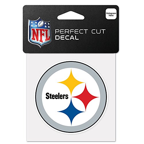 NFL Pittsburgh Steelers 63065011 Perfect Cut Color Decal, 10,2 x 10,2 cm, Schwarz von Wincraft