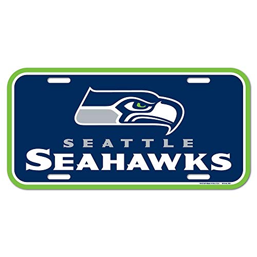 NFL Seattle Seahawks Nummernschild, Team-Farbe, Einheitsgröße von Wincraft