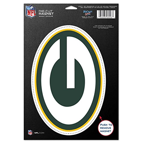 NFL Green Bay Packers 83725010 Die Cut Logo Magnet, Small, Black von Wincraft