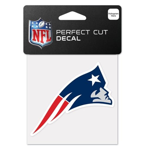 Wincraft NFL New England Patriots 63055011 perfekten Schnitt Farbe Aufkleber, 10,2 x 10,2 cm schwarz von Wincraft
