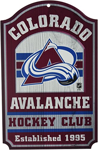 Wincraft NHL Colorado Avalanche 20256014 Holz Schild, 27,9 x 43,2 cm schwarz von Wincraft