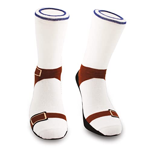 Winkee - Sandalen Socken | Silly Socks in Größe 41-45 (L/XL) | Lustige Socken für Männer | Socks in Sandalen Motiv | Ideale Weihnachtsgeschenke | Halloween, Karneval, Fasching, Partys von Winkee