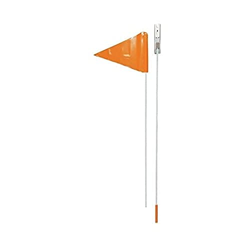 Winora Unisex – Erwachsene Sicherheitswimpel für Kinderfahrräder SIWI 800-2-tlg. -180 cm (Wimpel + Stange) -Leuchtorange Sicherheits Wimpelstange, Orange, One Size von Winora