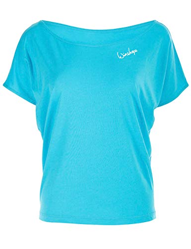 Winshape Damen Ultra leichtes Modal-Kurzarmshirt MCT002, Dance Style,Fitness Freizeit Sport Yoga Workout, Sky-Blue, S von WINSHAPE