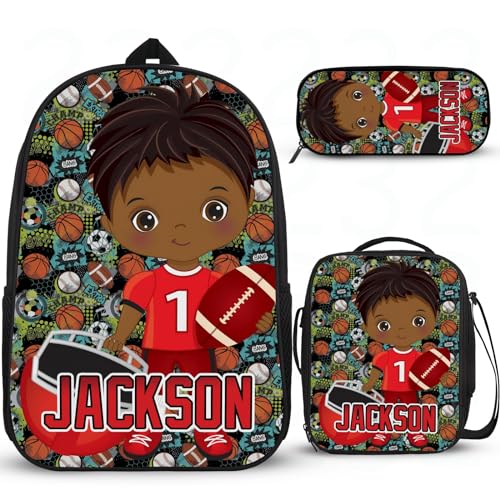 Attraktive Schülertasche, personalisierter Mädchen-Rucksack für Schule, Schulrucksack, Studenten, Büchertasche, Teenager, Schulrucksack für Mädchen, mit Lunchbox, Federmäppchen, 3 Stück von Wintarn