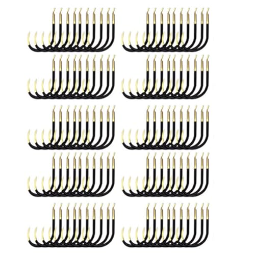 Wispbreeze 100 StüCk Angelhaken Aberdeen-Haken mit Langem Draht für Mondfische, Kleine Barsche, Forellen, SüßWasser, GrößE 1 von Wispbreeze