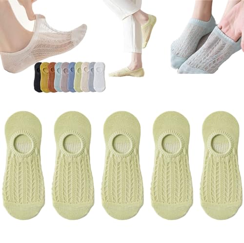 WitmAn Unsichtbare Air-Socken, Mesh- und atmungsaktive unsichtbare Bootssocken, Summer Breath Mesh Low-Socken für Frauen (5 Pairs-h,One Size) von WitmAn