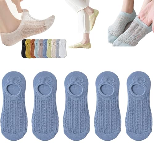 WitmAn Unsichtbare Air-Socken, Mesh- und atmungsaktive unsichtbare Bootssocken, Summer Breath Mesh Low-Socken für Frauen (5 Pairs-i,One Size) von WitmAn