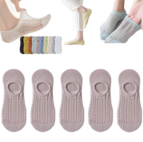 WitmAn Unsichtbare Air-Socken, Mesh- und atmungsaktive unsichtbare Bootssocken, Summer Breath Mesh Low-Socken für Frauen (5 Pairs-j,One Size) von WitmAn