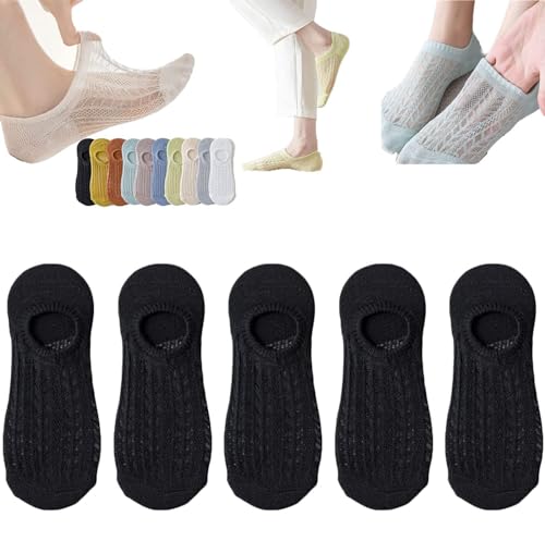 WitmAn Unsichtbare Air-Socken, Mesh- und atmungsaktive unsichtbare Bootssocken, Summer Breath Mesh Low-Socken für Frauen (5 Pairs-m,One Size) von WitmAn