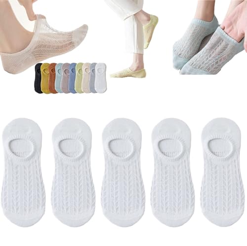 WitmAn Unsichtbare Air-Socken, Mesh- und atmungsaktive unsichtbare Bootssocken, Summer Breath Mesh Low-Socken für Frauen (5 Pairs-o,One Size) von WitmAn