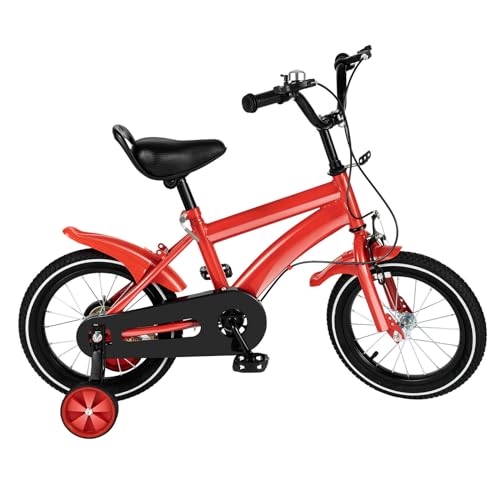 Kinderfahrrad Fahrrad für Kinder Junge Mädchen Kinderrad zum GeburtstagWeihnachten Ostern Geschenk Rot Sport Outdoor Kinderfahrzeuge Fahrräder von Wiyuer