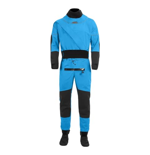 Herren Latex Dry Suit Kajak für Dreilagig Wasserdicht Atmungsaktiv Surfen Segeln Rafting Sport Dry Suit Blau S von Wjnvfioo