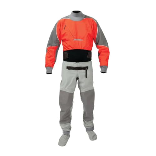 Herren Wasserdichter atmungsaktiver Kajak Komplett-Trockenanzug Rafting Segeln Sport Dry Suit Rot S von Wjnvfioo