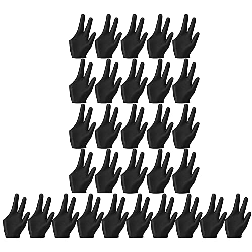 Wlauqueta Atmungsaktive Poolhandschuhe, links, universal, 3 Queue-Handschuhe, Queue-Sporthandschuhe, 30 von Wlauqueta