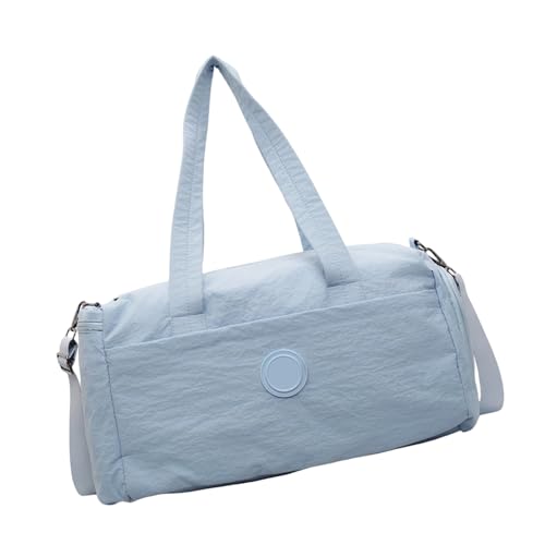 Sporttasche mit großem Fassungsvermögen, Reisetasche, Wochenendgepäck, multifunktional, Übernachtung, für Urlaub, Fitness, Reisen, Fitnessstudio, Training mit Schuhfach, Gepäck, blau, Mass Beauty von Woedpez