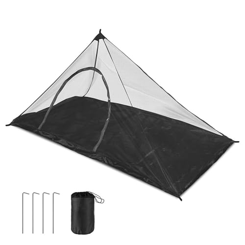 Tragbarer dreieckiger Camping-Moskito-Vorhang mit unterem Netz, Moskito-Vorhang für Wandern, Rucksackreisen, Reisen, freundliches Netz von Woedpez