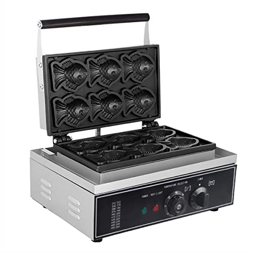WolFum 1550 W elektrisch beheizte Kuchenbackmaschine – Eismaschine mit Temperaturregelung für Waffeln von WolFum