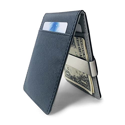 WolFum N/A Dünne Bifold-Geldklammer-Geldbörse für Herren aus Leder mit Metallklemme, weiblicher Ausweis, Kreditkarten-Geldbörse, Bargeldhalter (Farbe: C, Größe: 11,5 x 8 cm) von WolFum