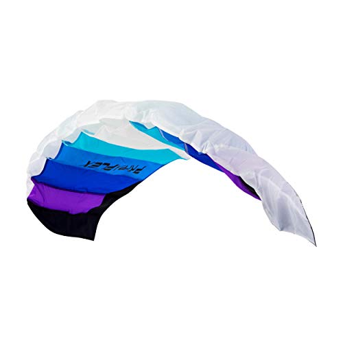 Wolkenstürmer® Paraflex Basic 2-Leiner Lenkmatte 1.7 (blau) - Kite Drachen mit Flugschlaufen – Zweileiner Lenkdrachen - Flugdrachen ab 8 Jahren von Wolkenstürmer