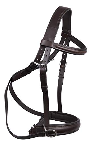 Wonder Care - Trensenzaum Gebisslos mit Zügeln - Vollleder - Bitless Bridle with Reins - Braun von Wonder Care