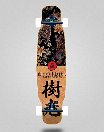 Wood light Skateboard Longboard Complete Mix Bamboo 46x9 Japan Series Furia von Wood light